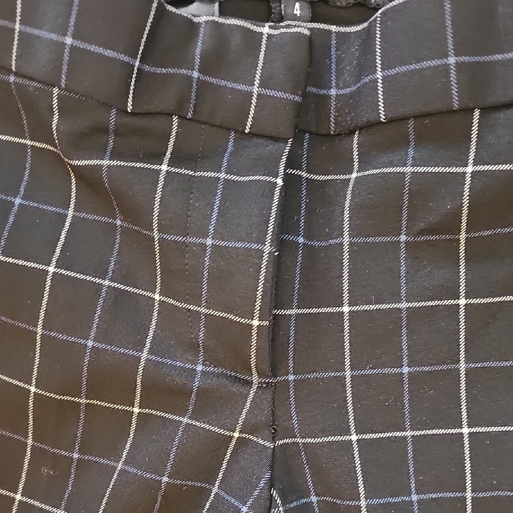Amanda & Chelsea Black and Blue Plaid Pants - Picture 5 of 9